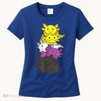 Nonbinary Flag Non Binary Pride LGBTQ Axolotl Women's T-Shirt thumb 0