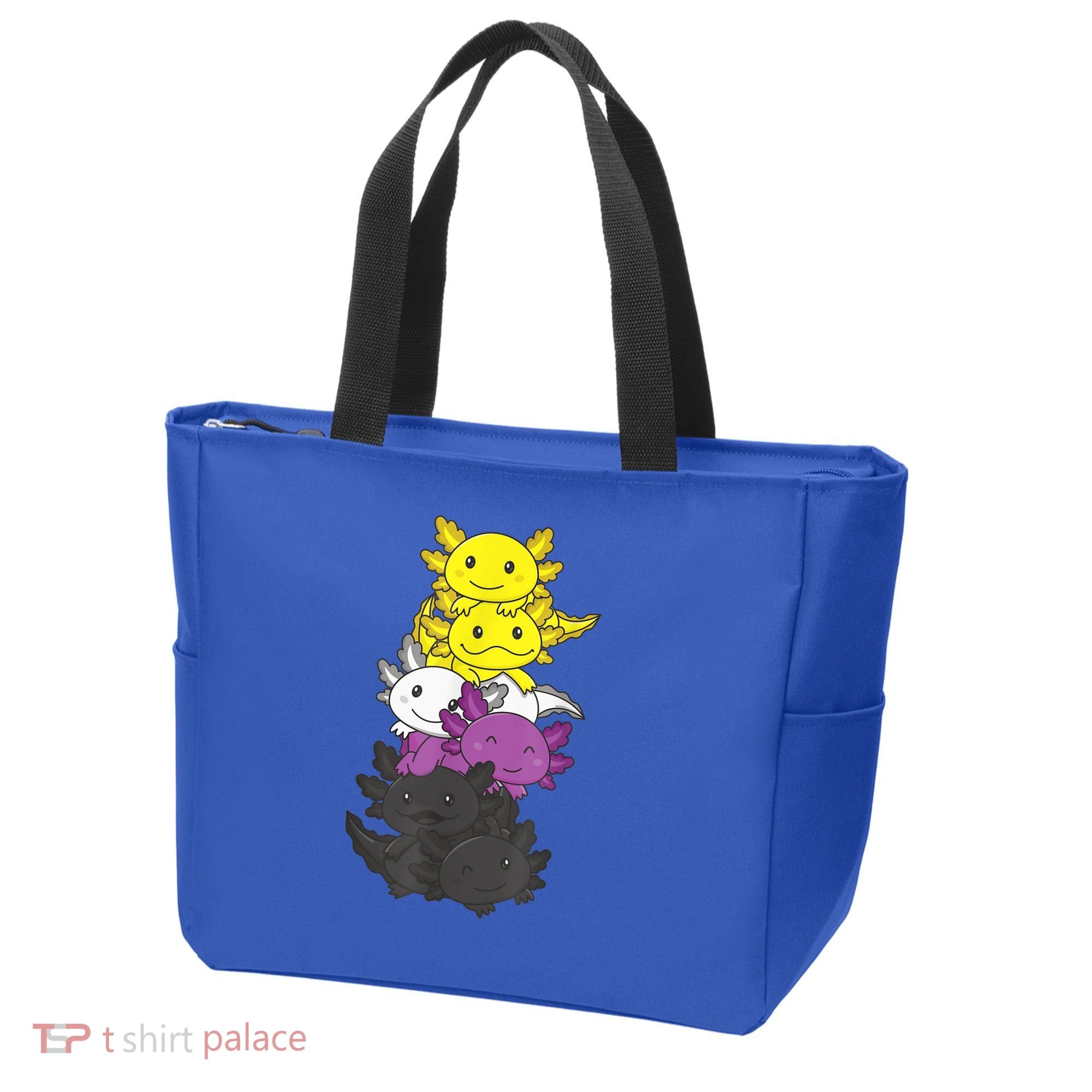 Nonbinary Flag Non Binary Pride LGBTQ Axolotl Tote Bag