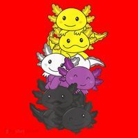 Nonbinary Flag Non Binary Pride LGBTQ Axolotl Santa Hat thumb 1