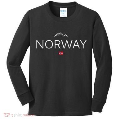 Norway Flag Kids Long Sleeve Shirt