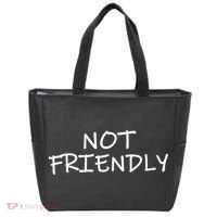 Not Friendly Novelty Text Warning To Others (C) Tote Bag thumb 0
