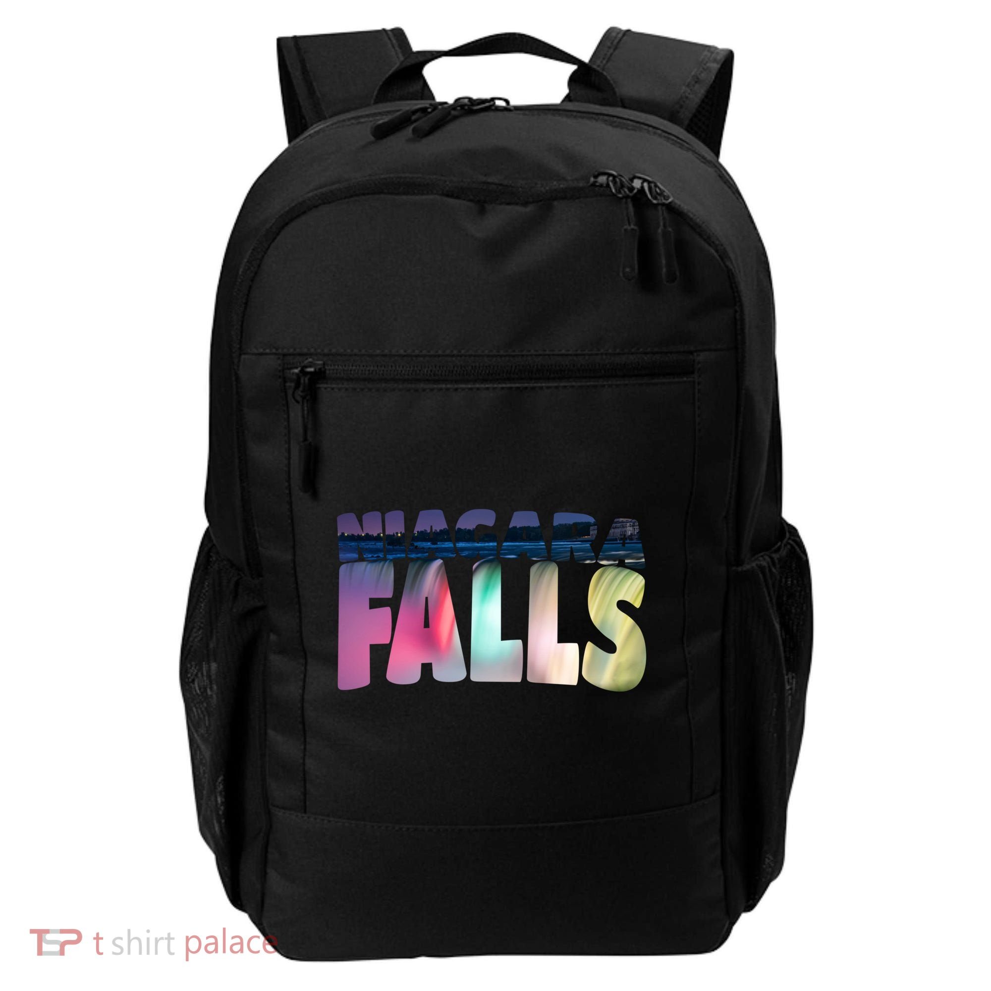 Niagara Falls Night Gift Canada Usa Typography Souvenir Backpack