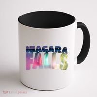 Niagara Falls Night Gift Canada Usa Typography Souvenir Coffee Mug thumb 1