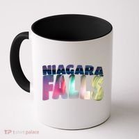 Niagara Falls Night Gift Canada Usa Typography Souvenir Coffee Mug thumb 0