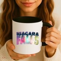 Niagara Falls Night Gift Canada Usa Typography Souvenir Coffee Mug thumb 3