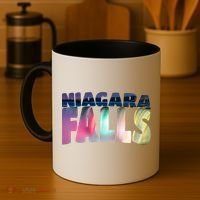 Niagara Falls Night Gift Canada Usa Typography Souvenir Coffee Mug thumb 4