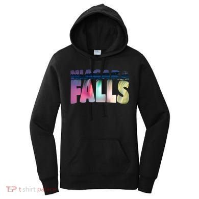 Niagara Falls Night Gift Canada Usa Typography Souvenir Women's Hoodie