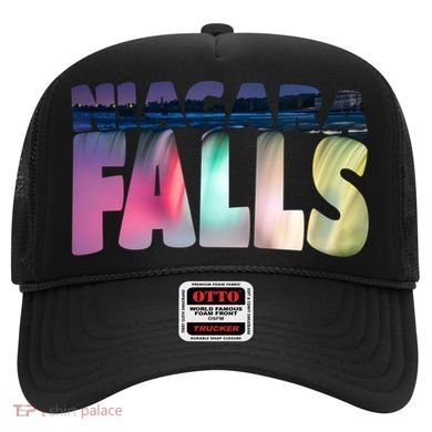 Niagara Falls Night Gift Canada Usa Typography Souvenir Hat