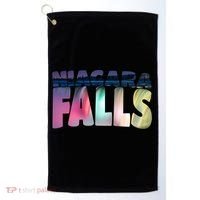 Niagara Falls Night Gift Canada Usa Typography Souvenir Golf Towel thumb 0