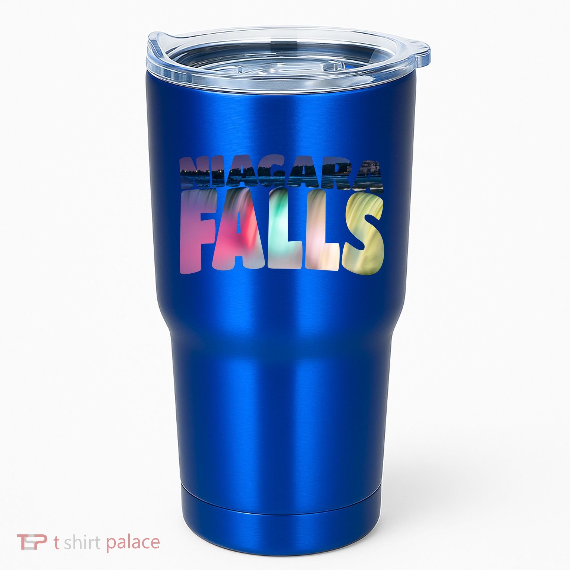 Niagara Falls Night Gift Canada Usa Typography Souvenir Tumbler