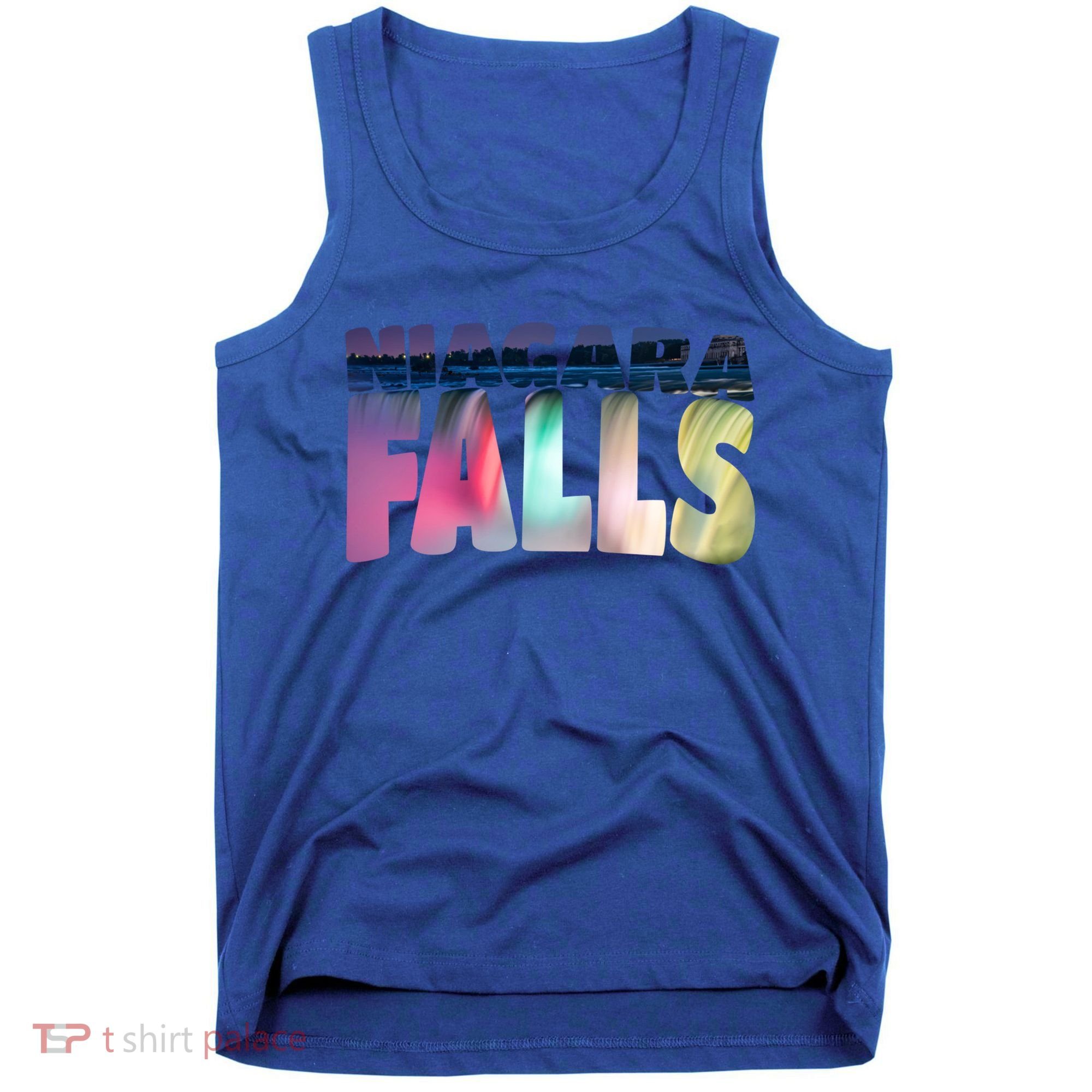 Niagara Falls Night Gift Canada Usa Typography Souvenir Tank Top