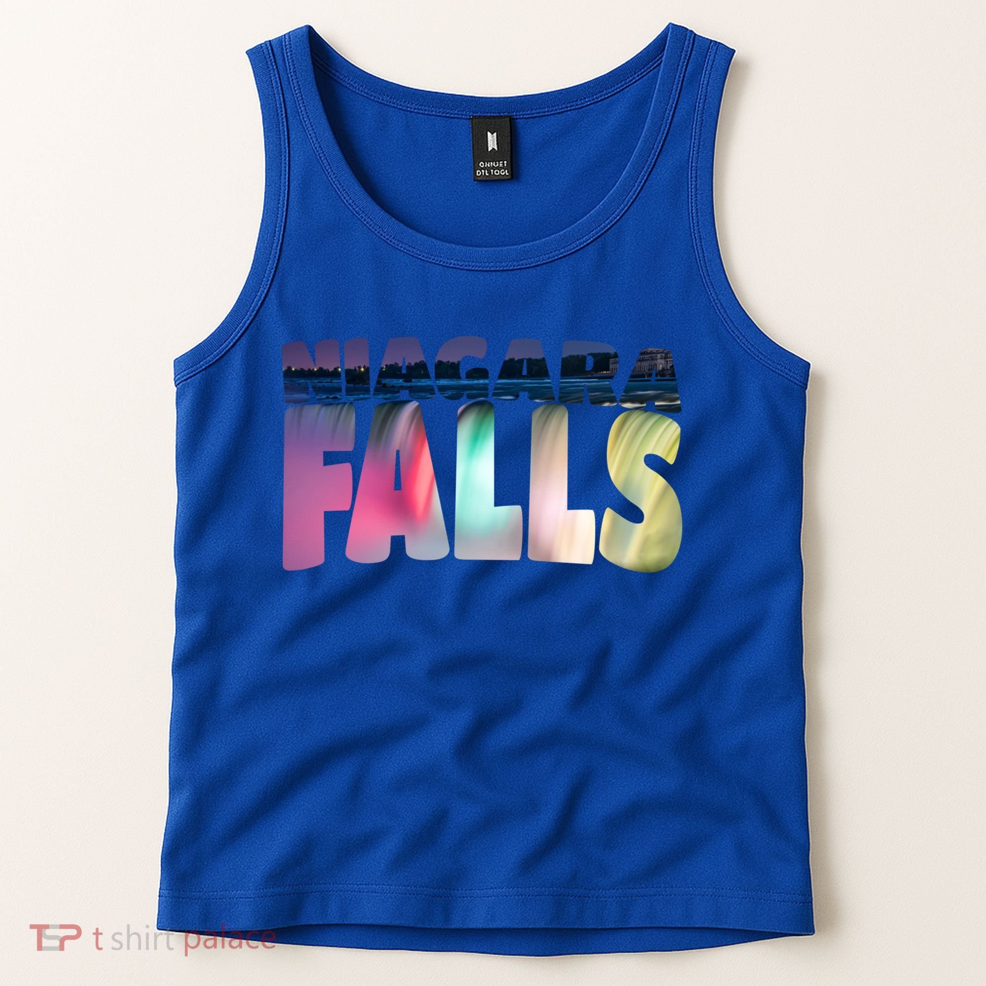 Niagara Falls Night Gift Canada Usa Typography Souvenir Tank Top