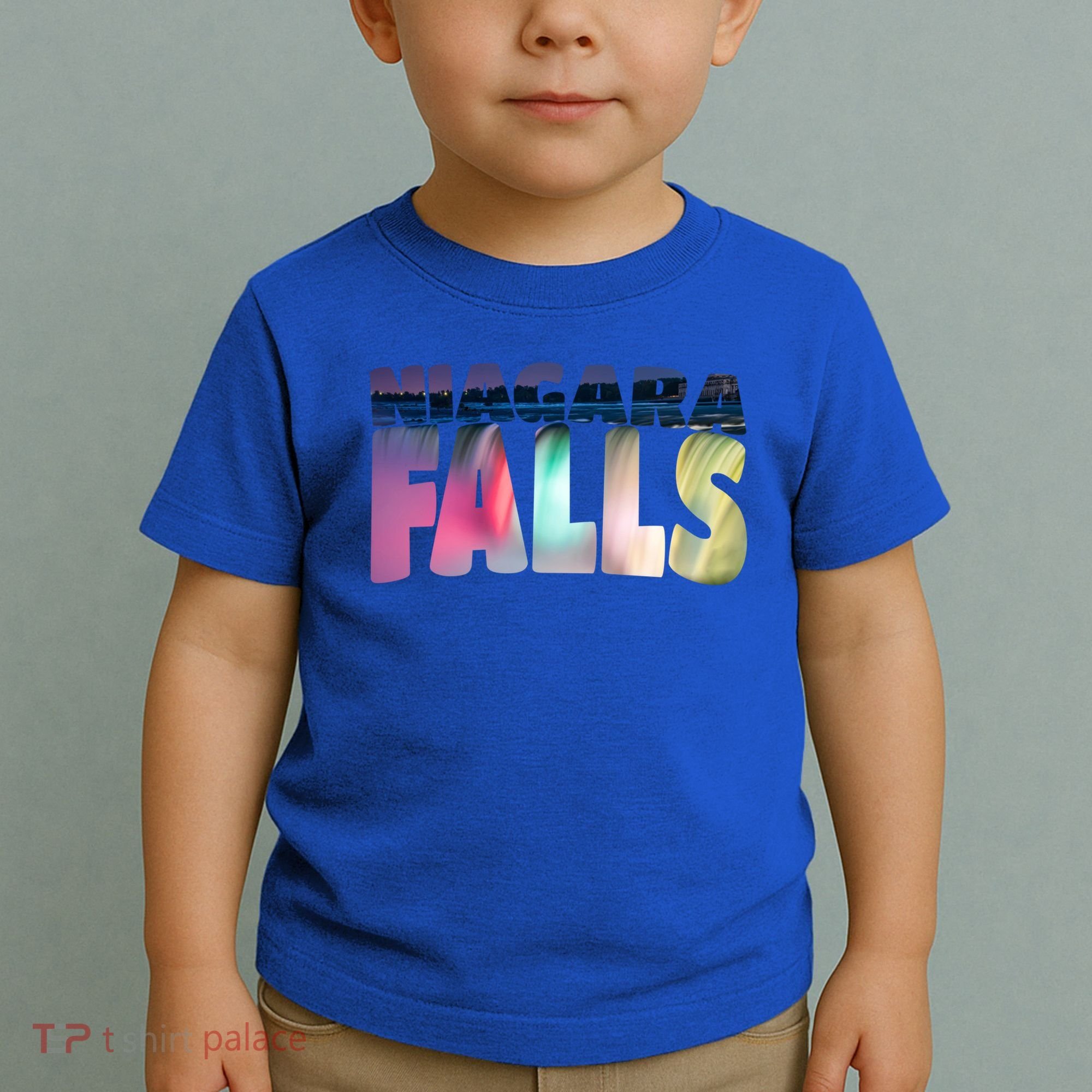 Niagara Falls Night Gift Canada Usa Typography Souvenir Toddler T-Shirt