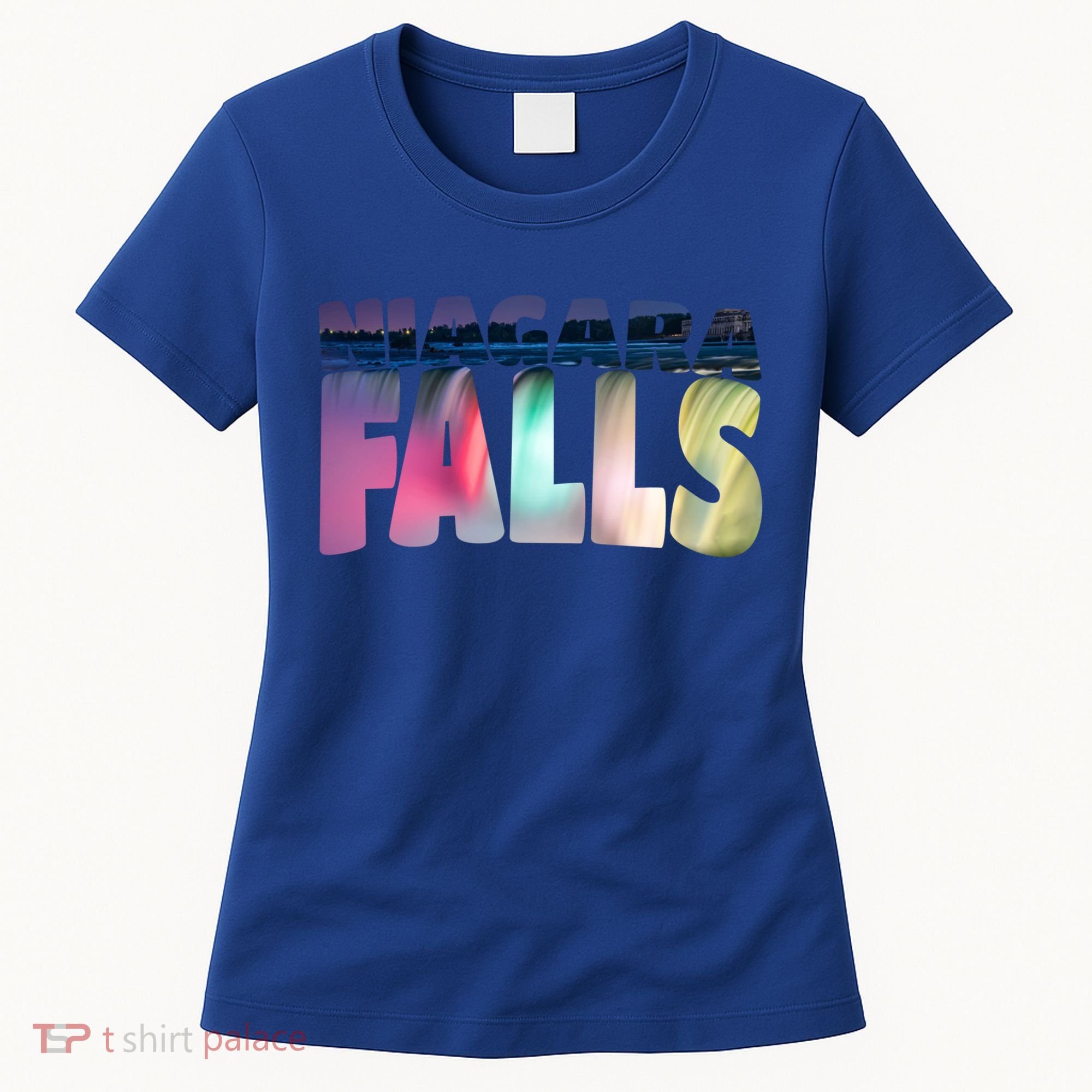 Niagara Falls Night Gift Canada Usa Typography Souvenir Women's T-Shirt