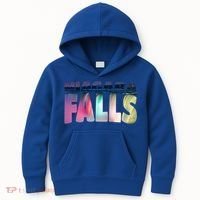 Niagara Falls Night Gift Canada Usa Typography Souvenir Kids Hoodie thumb 0