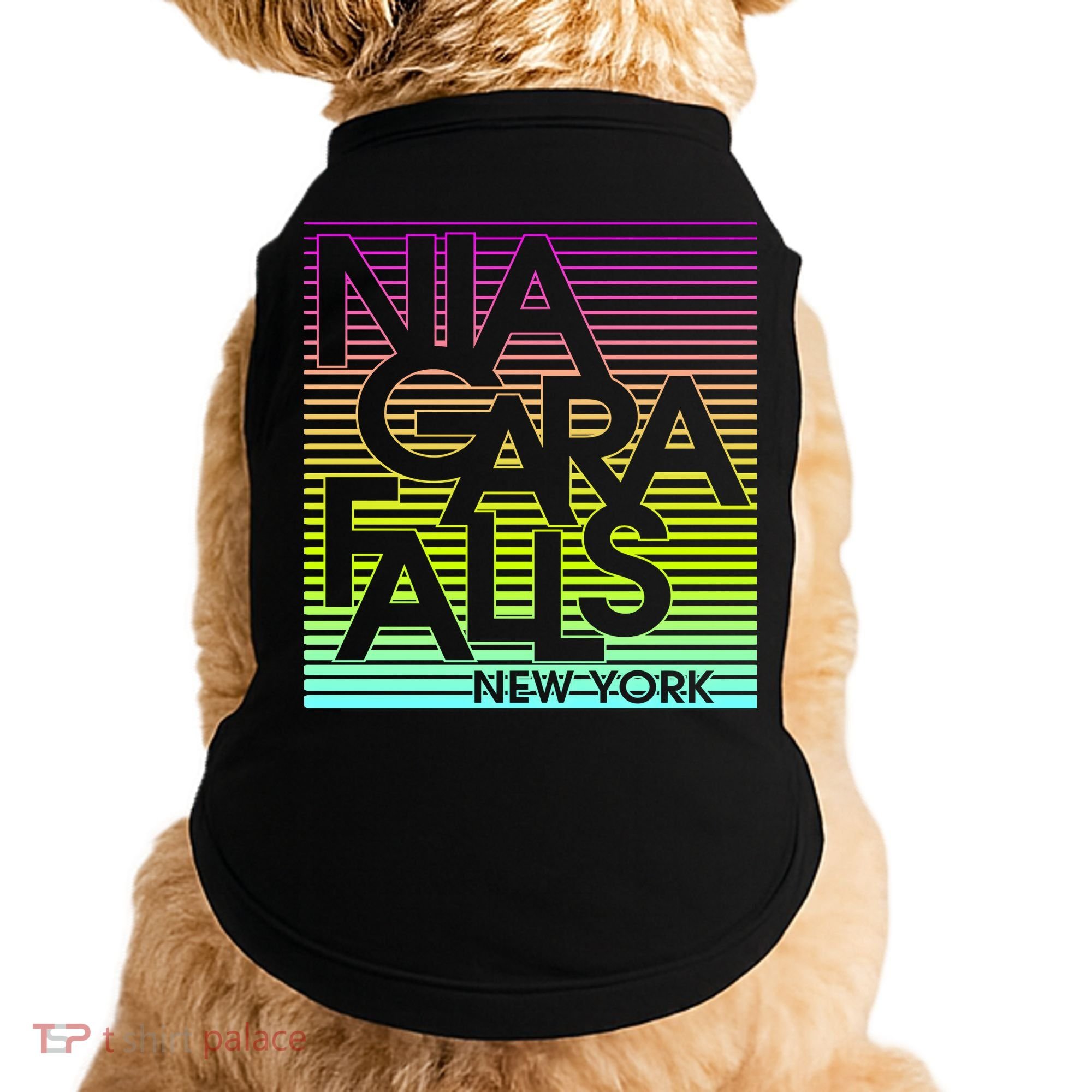 Niagara Falls New York Neon Doggie Tank