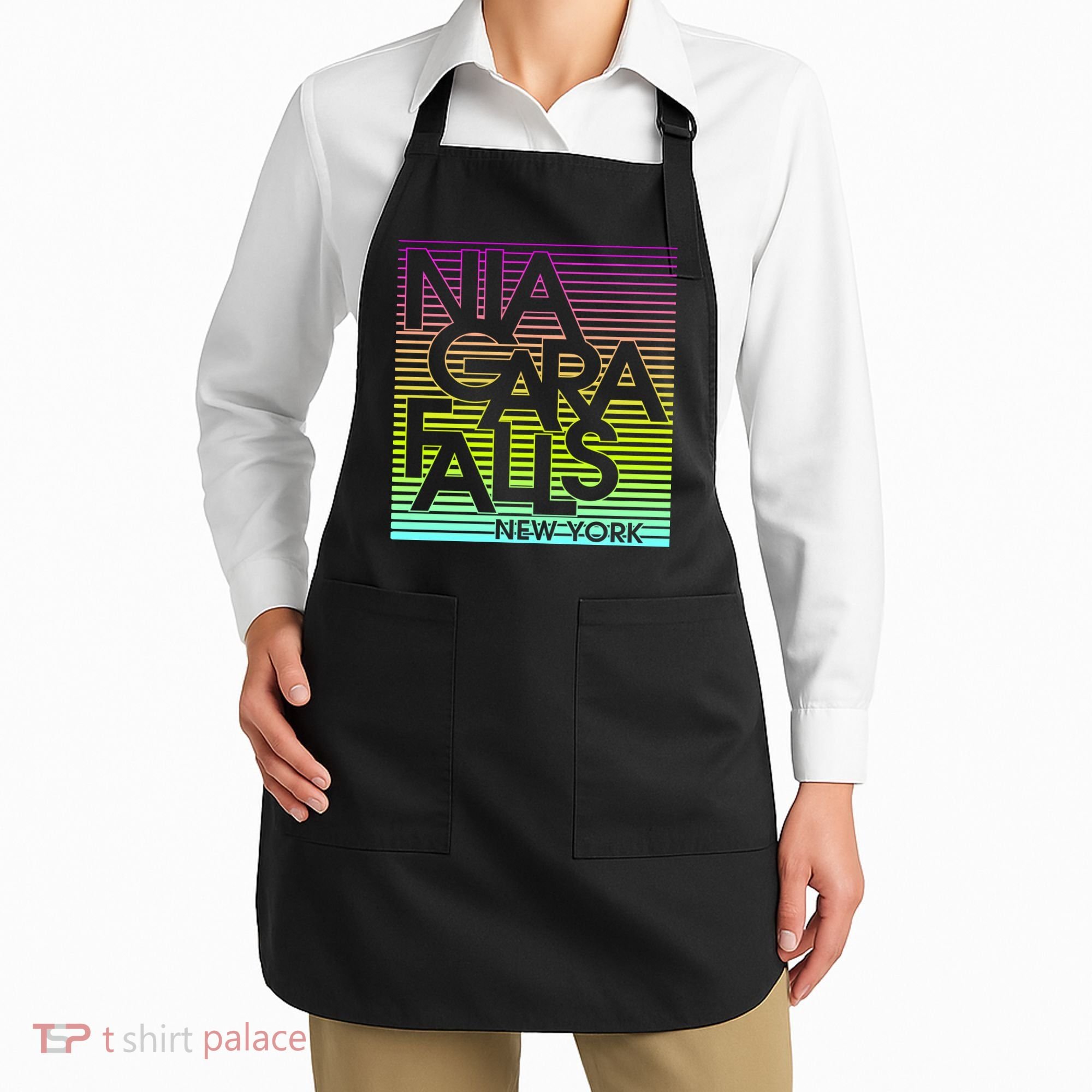Niagara Falls New York Neon Apron