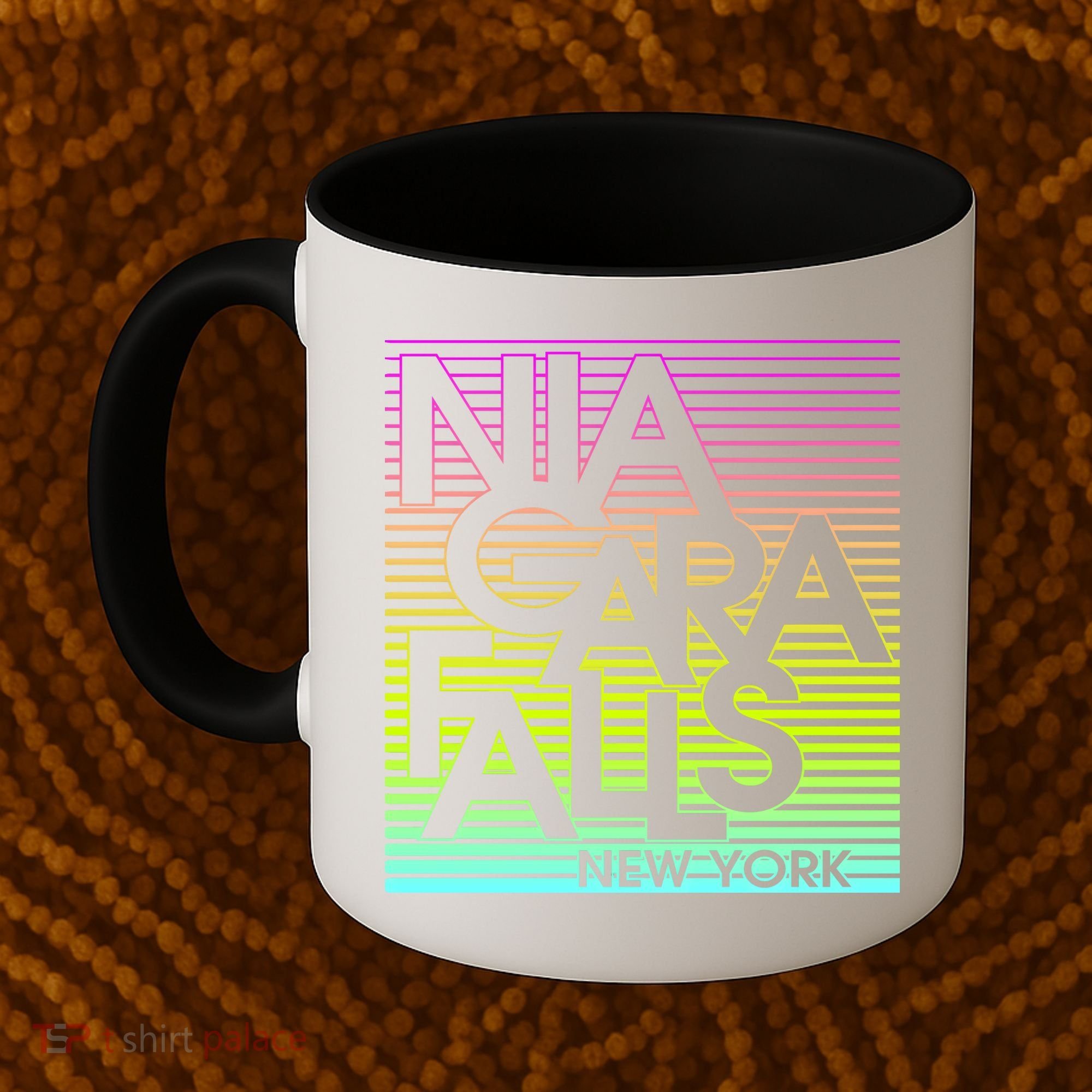 Niagara Falls New York Neon Coffee Mug