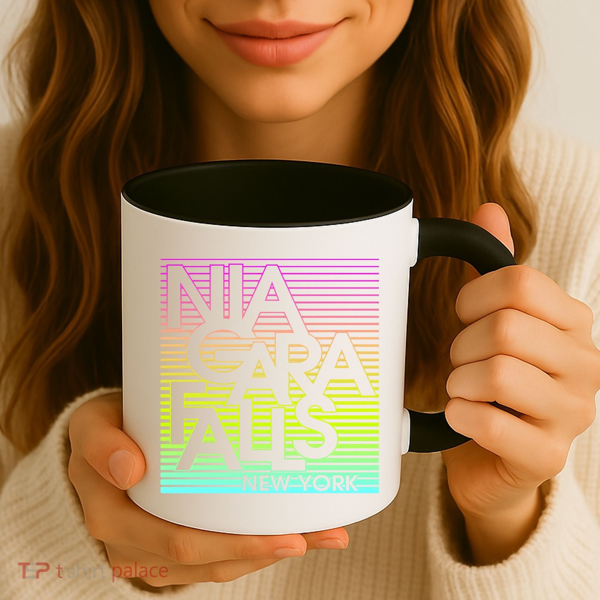 Niagara Falls New York Neon Coffee Mug
