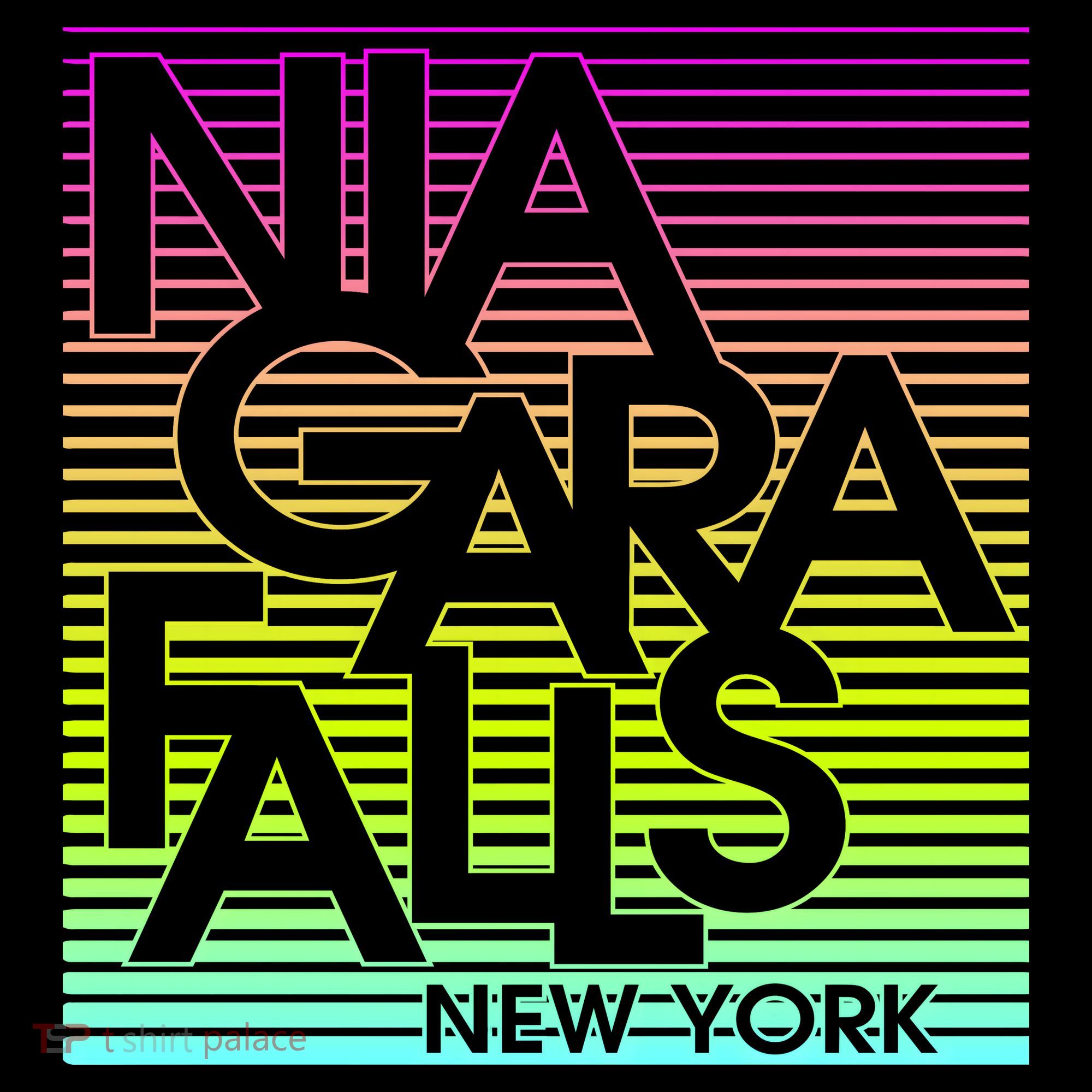 Niagara Falls New York Neon Women's Hoodie