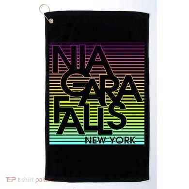 Niagara Falls New York Neon Golf Towel