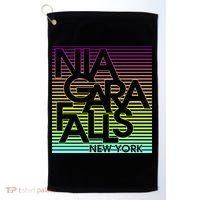 Niagara Falls New York Neon Golf Towel thumb 0
