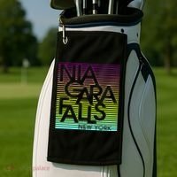 Niagara Falls New York Neon Golf Towel thumb 2