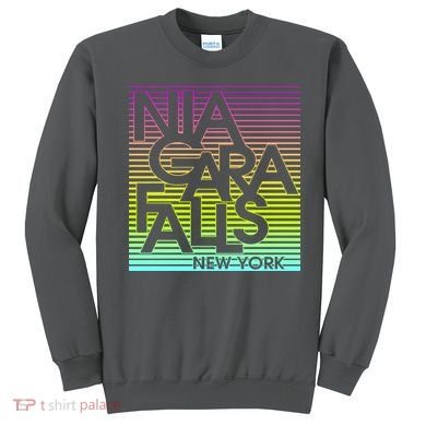 Niagara Falls New York Neon Sweatshirt