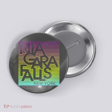 Niagara Falls New York Neon Button