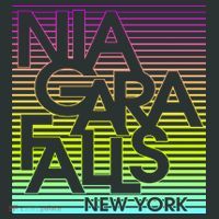 Niagara Falls New York Neon Baby Bodysuit thumb 2