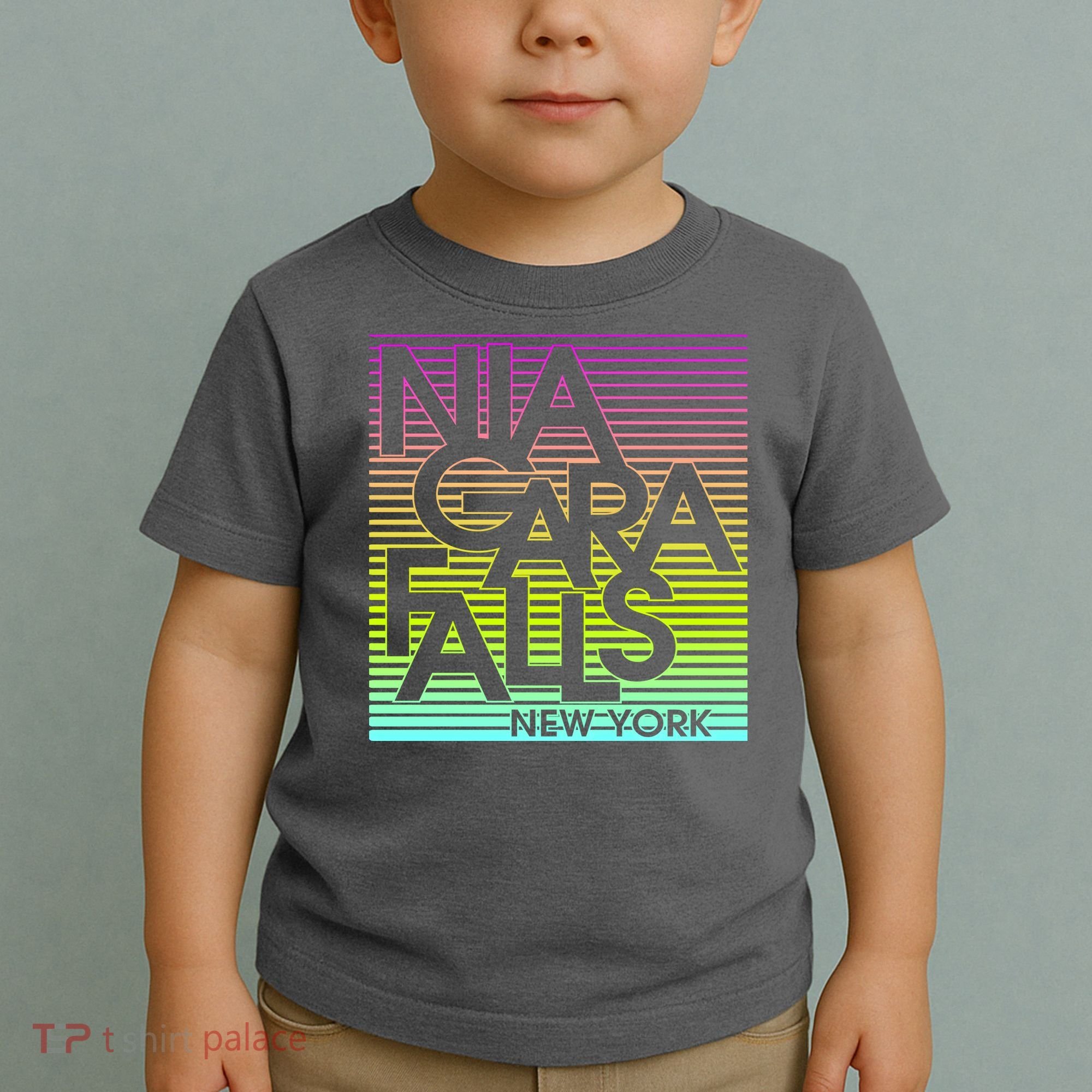 Niagara Falls New York Neon Toddler T-Shirt