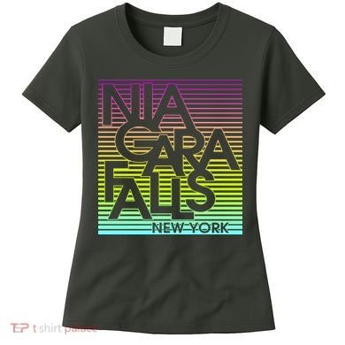 Niagara Falls New York Neon Women's T-Shirt