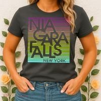 Niagara Falls New York Neon Women's T-Shirt thumb 2