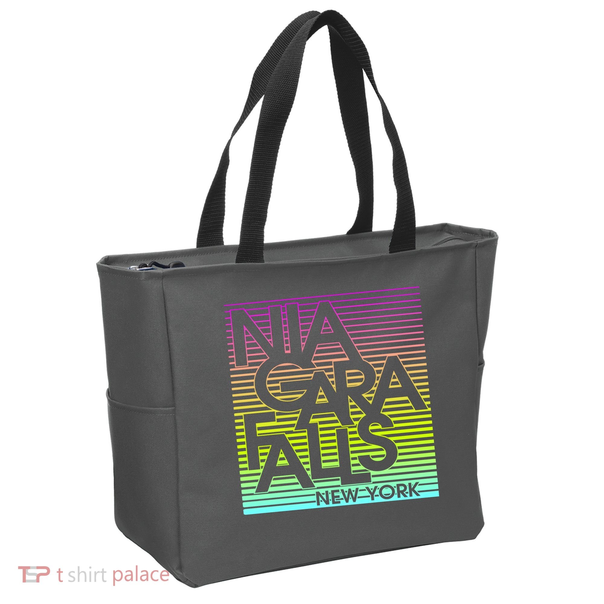 Niagara Falls New York Neon Tote Bag