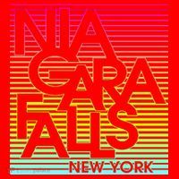 Niagara Falls New York Neon Santa Hat thumb 1