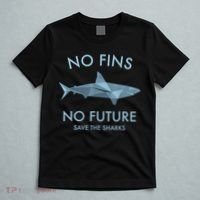 No Fins No Future Protect The Sharks Scuba Shark Safe Sharks TShirt T-Shirt thumb 5