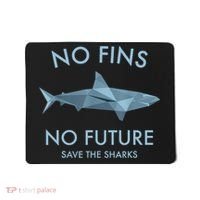 No Fins No Future Protect The Sharks Scuba Shark Safe Sharks TShirt Mousepad thumb 0