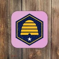 New Flag Of Utah Beehive Symbol Coaster thumb 0
