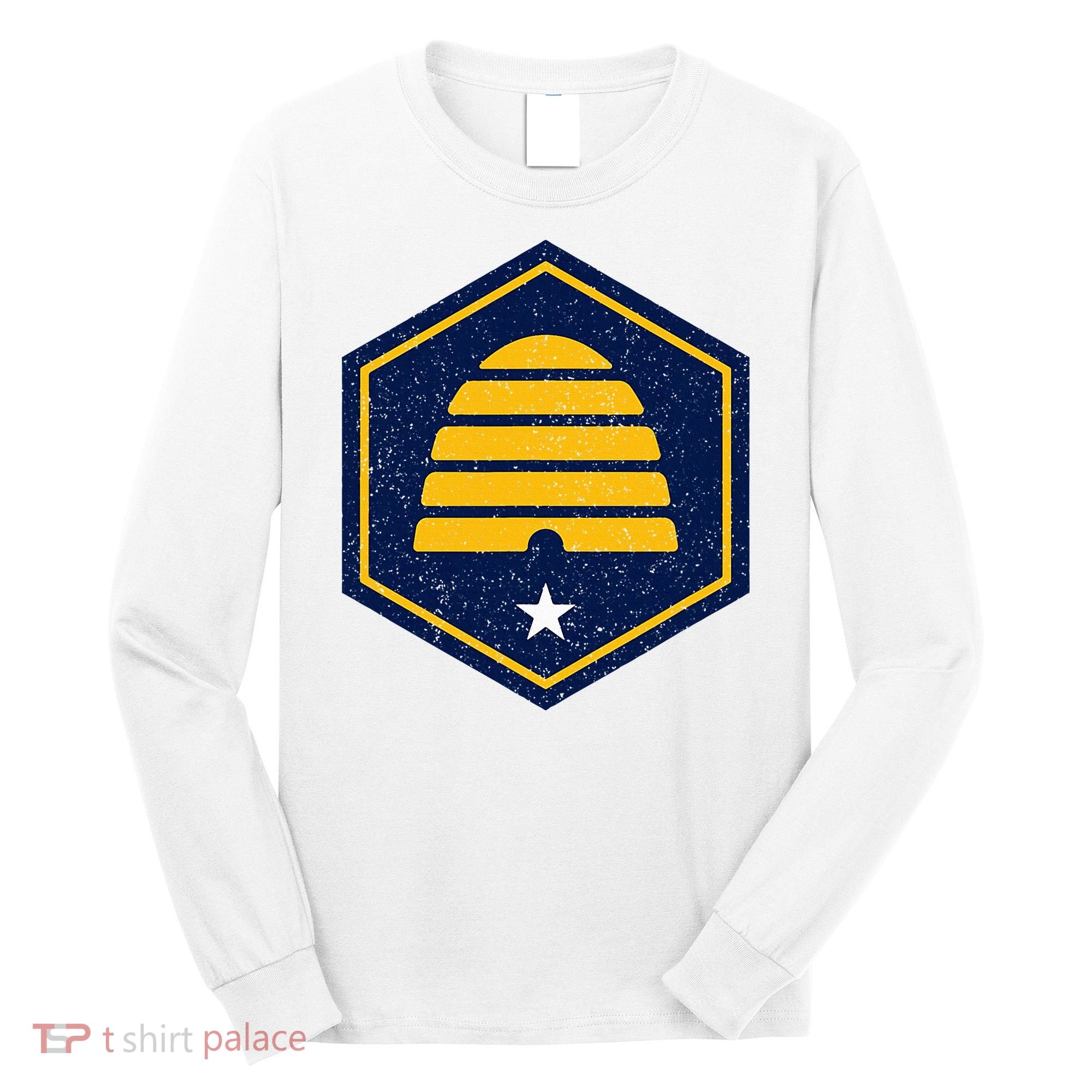 New Flag Of Utah Beehive Symbol Long Sleeve Shirt