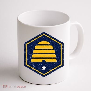 New Flag Of Utah Beehive Symbol Coffee Mug back