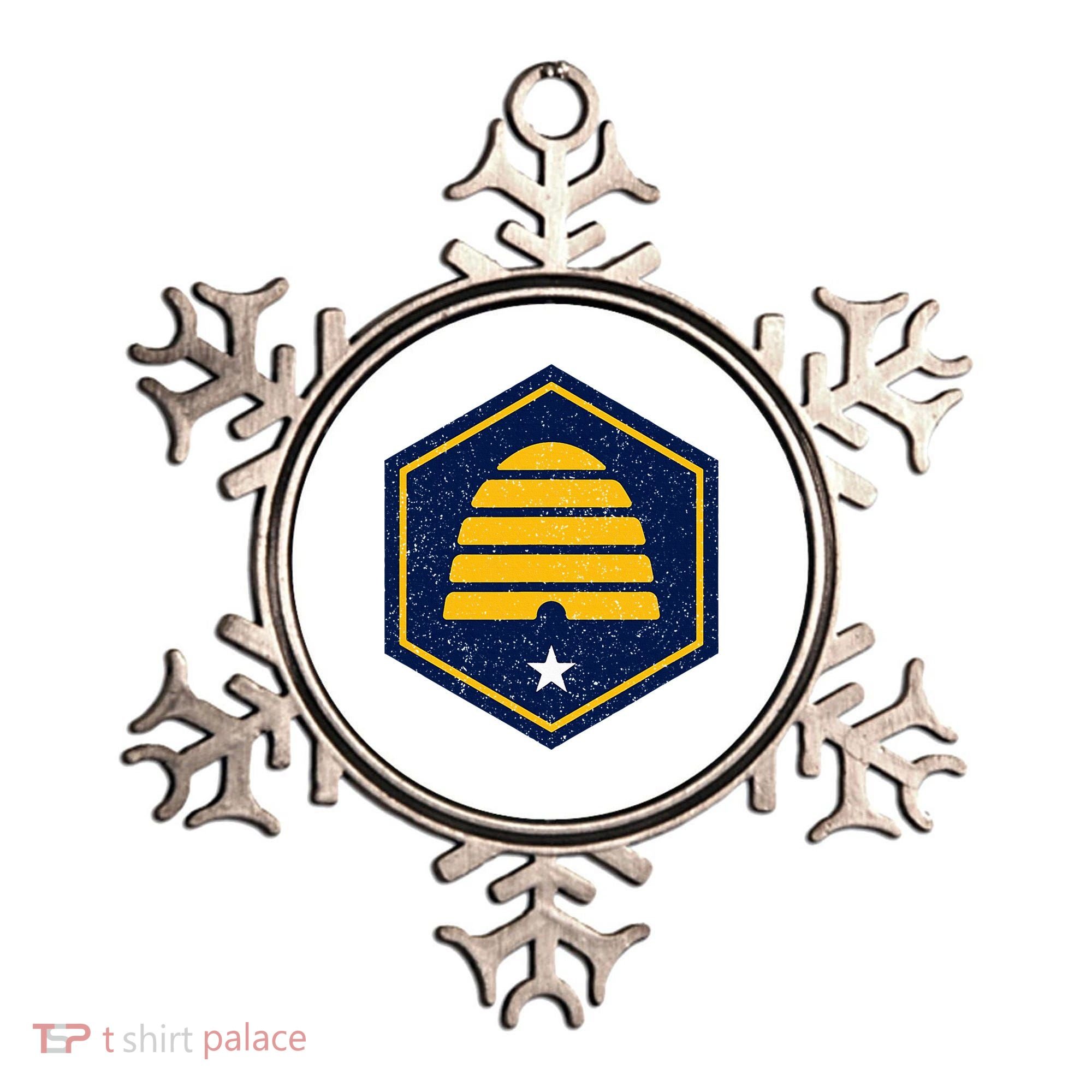 New Flag Of Utah Beehive Symbol Ornament
