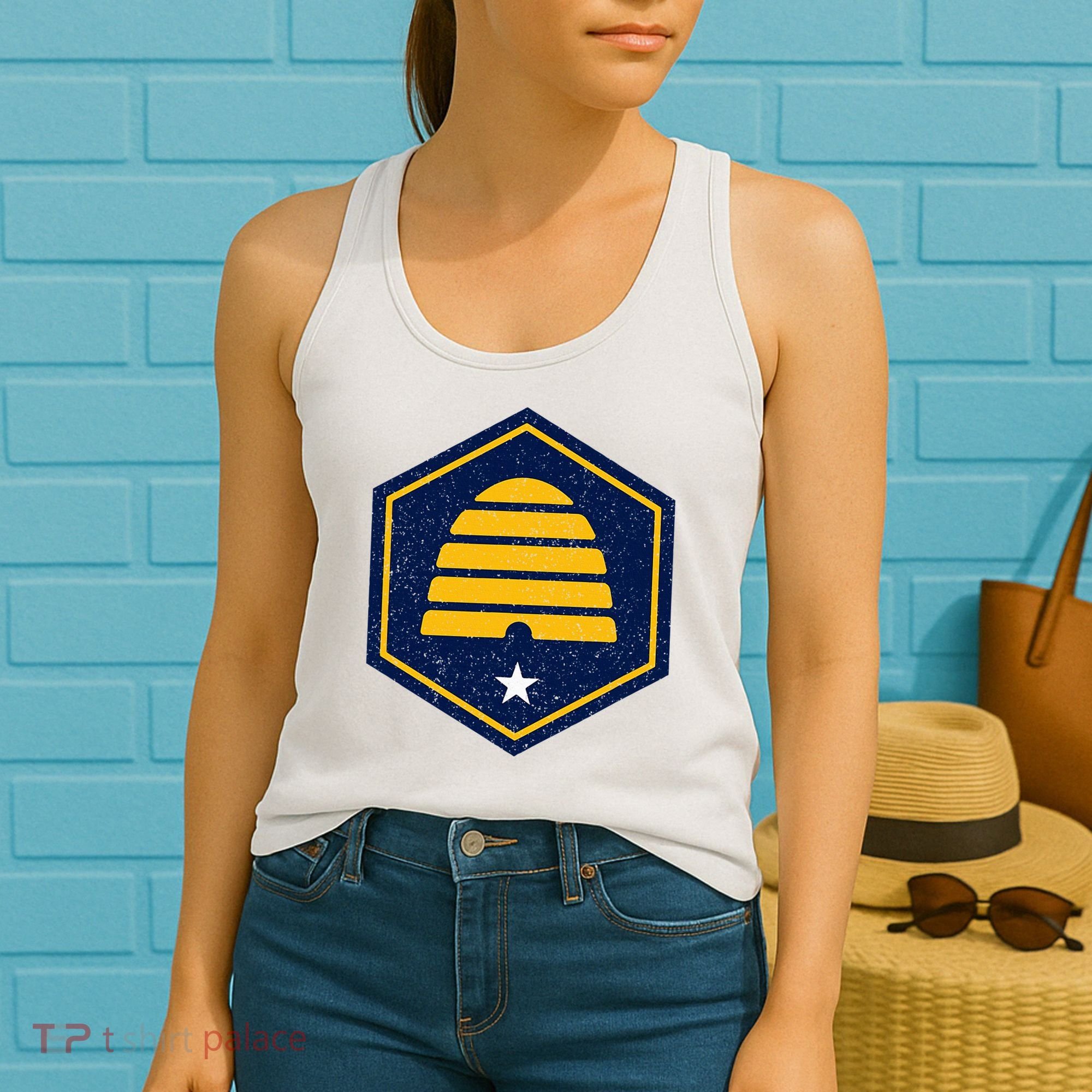 New Flag Of Utah Beehive Symbol Women's Tank Top