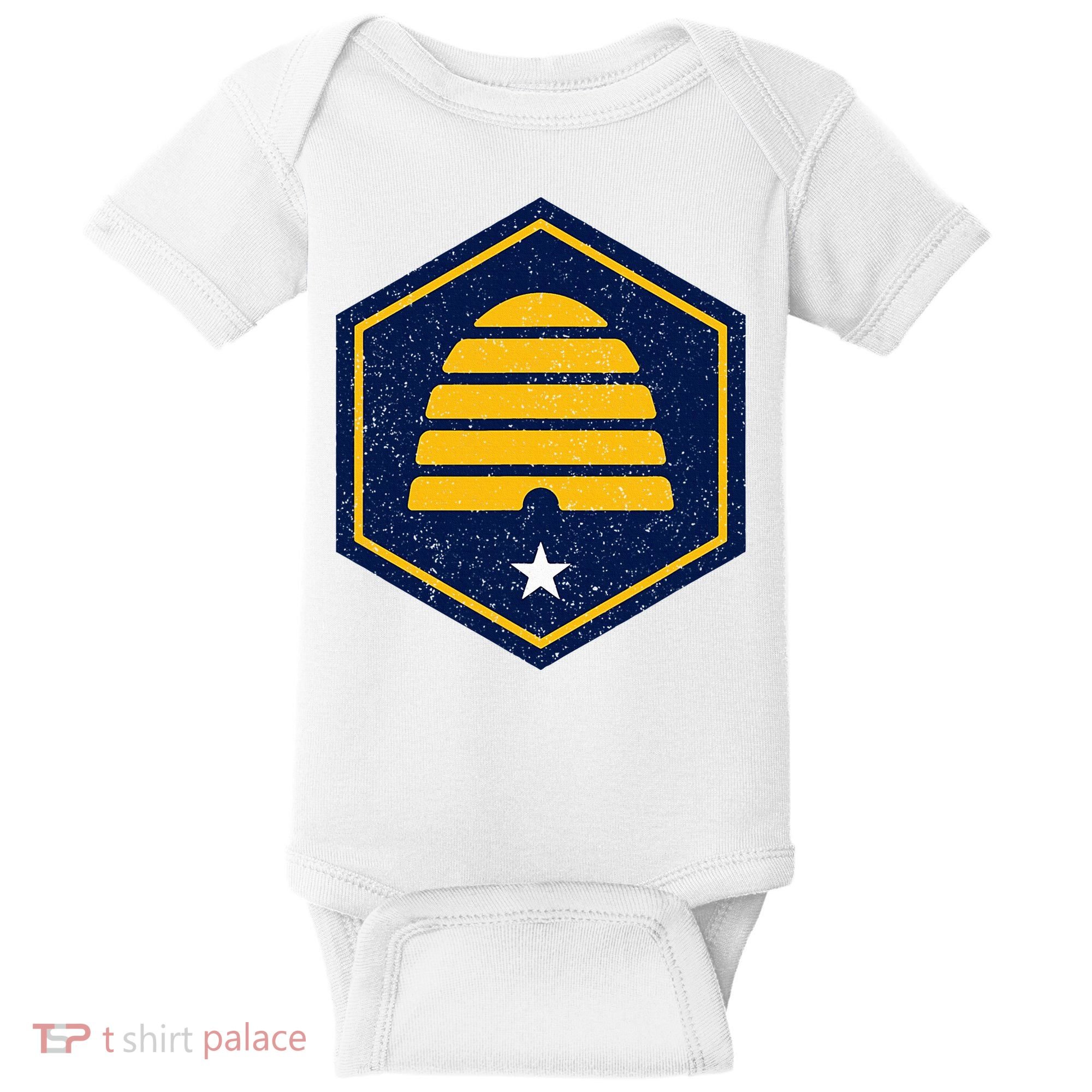 New Flag Of Utah Beehive Symbol Baby Bodysuit