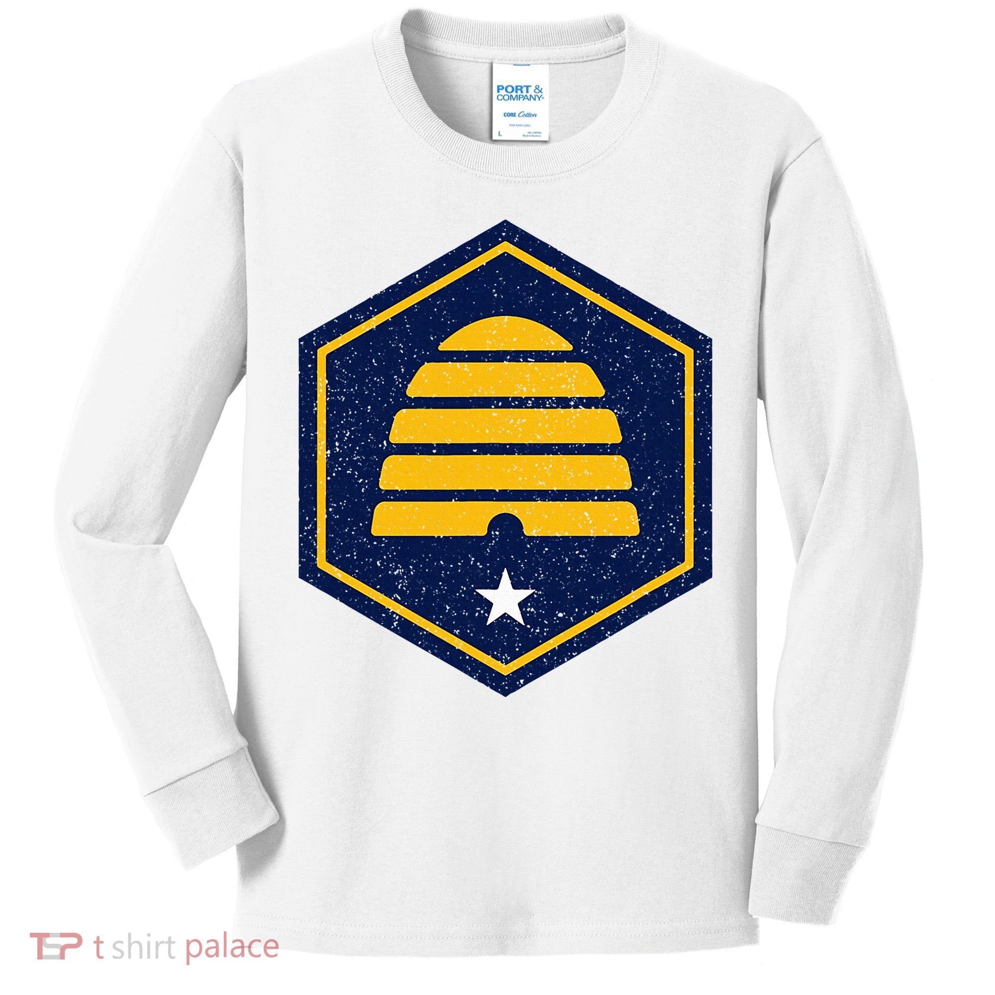 New Flag Of Utah Beehive Symbol Kids Long Sleeve Shirt
