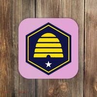 New Flag Of Utah Beehive Symbol Coaster thumb 0