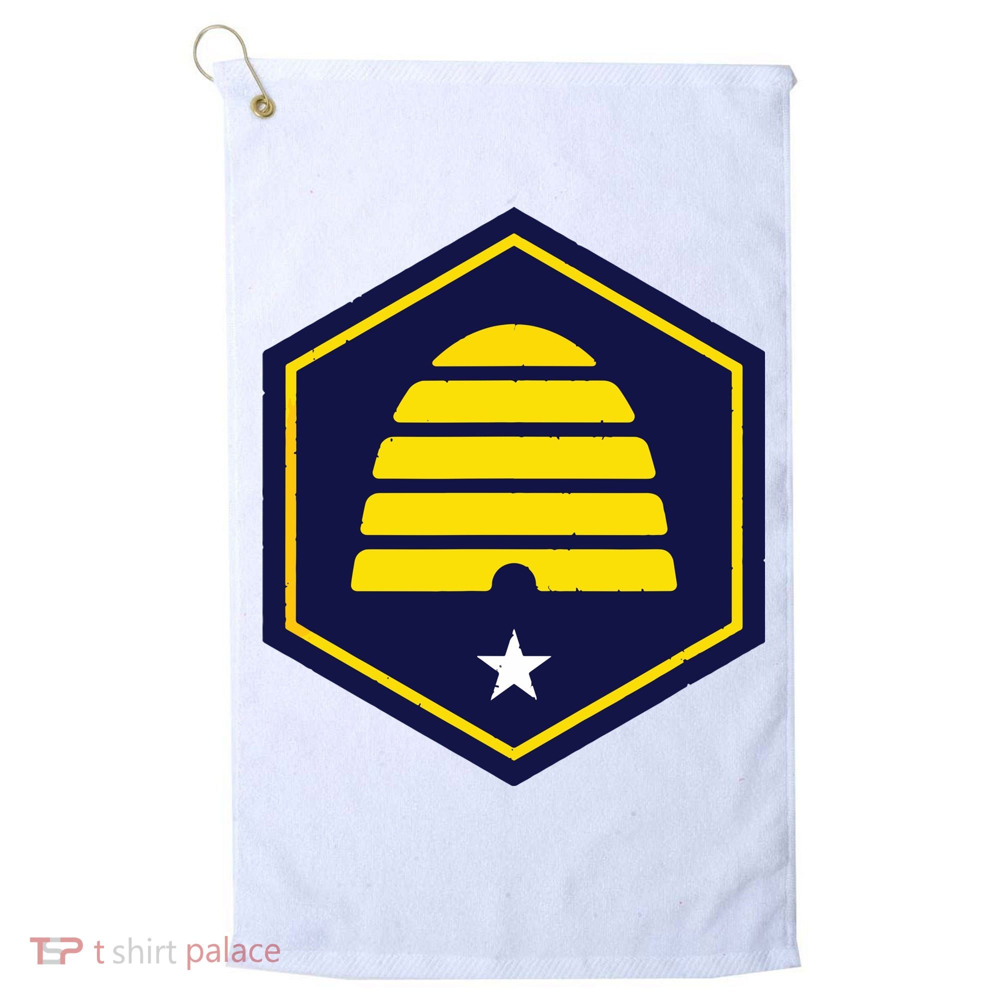 New Flag Of Utah Beehive Symbol Golf Towel