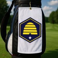 New Flag Of Utah Beehive Symbol Golf Towel thumb 2