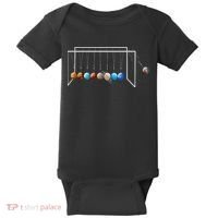 Never Forget Pluto Funny Planet Pluto Baby Bodysuit thumb 0