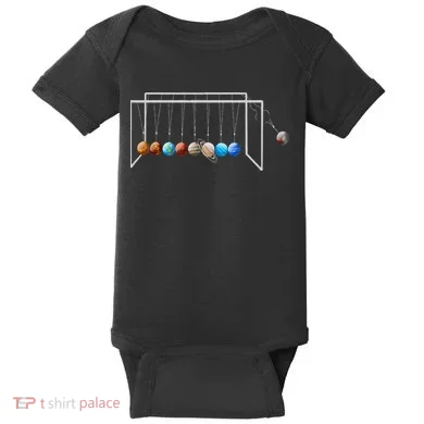 Never Forget Pluto Funny Planet Pluto Baby Bodysuit