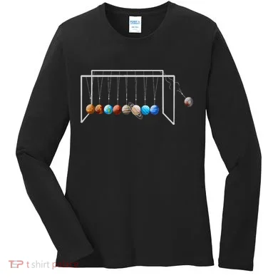 Never Forget Pluto Funny Planet Pluto Women's Long Sleeve Shirt
